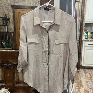 Michael Brandon Beige Blouse